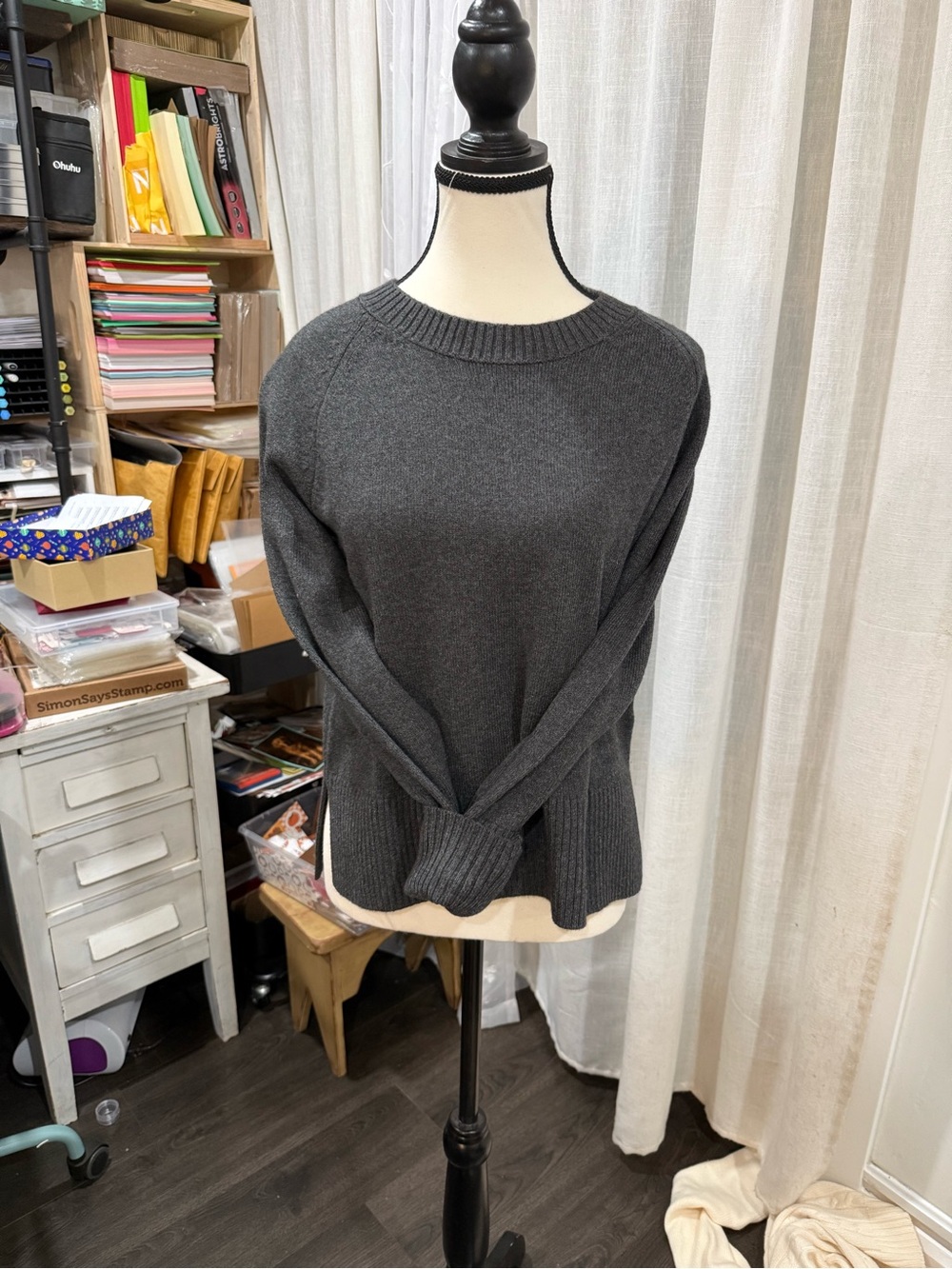 Banana Republic Dark Charcoal Crewneck Sweater